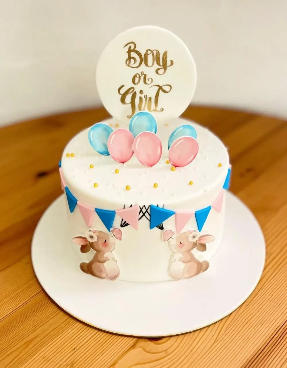 Boy or Girl / Gender Reveal Buttercream cake
